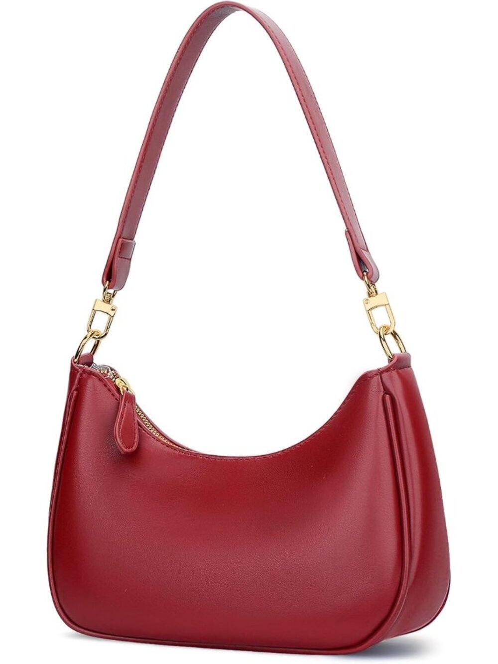 Women Red Hobo Bag Cute Retro Clutch Underarm Shoulder Purse